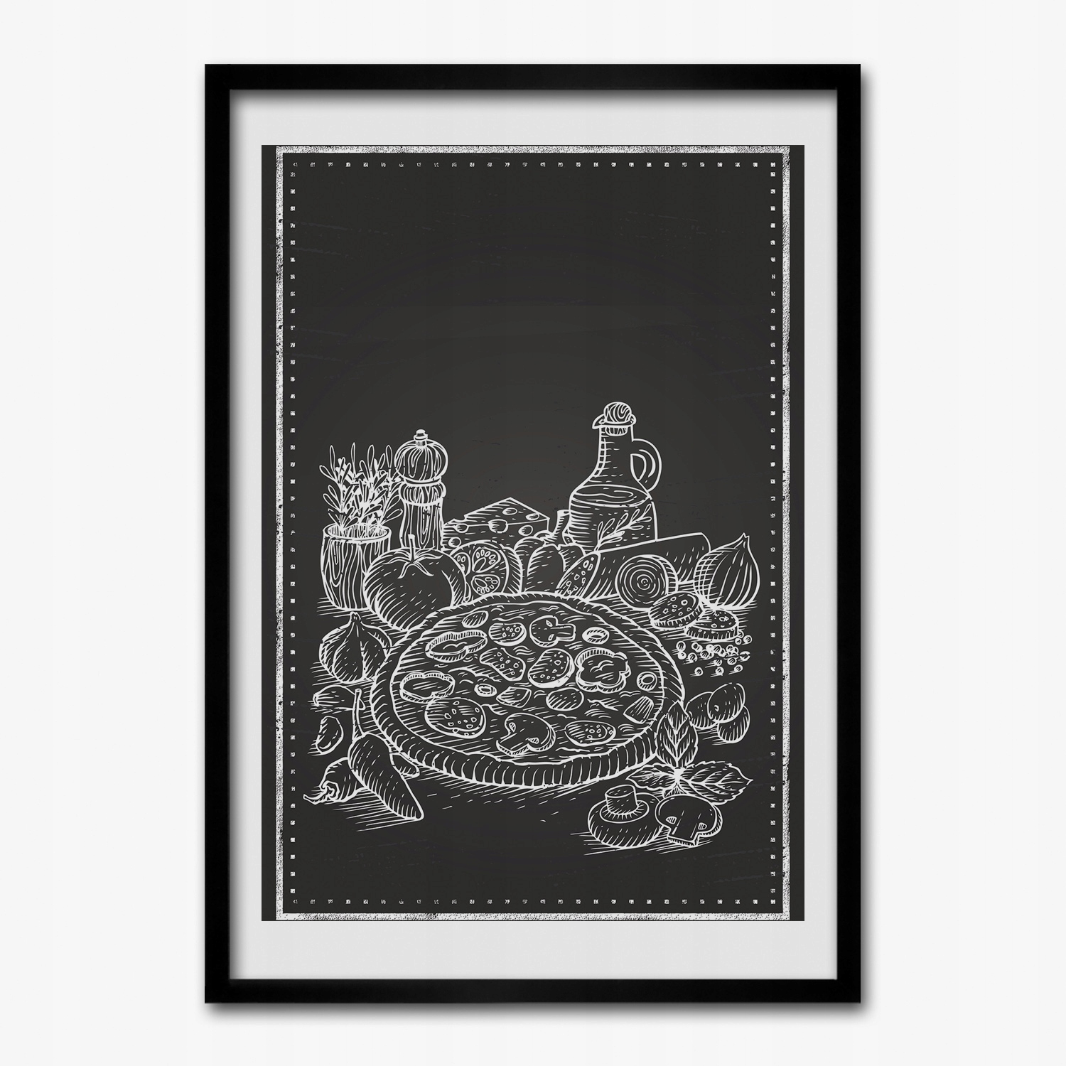 Obraz v rámu na zeď Pizza koření 50x70 cm