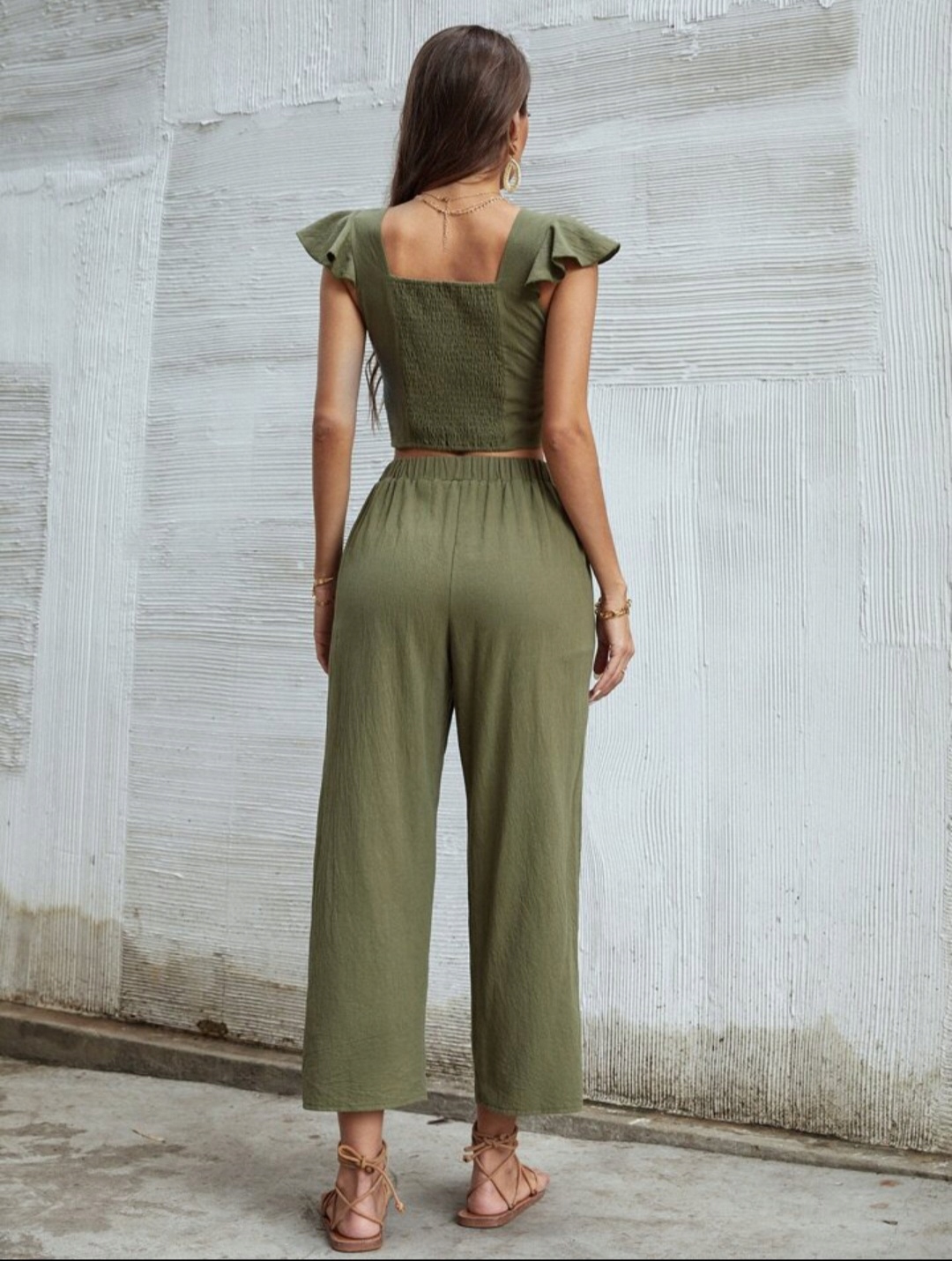 C231 Komplet spodnie top twist Sason M Marka inna