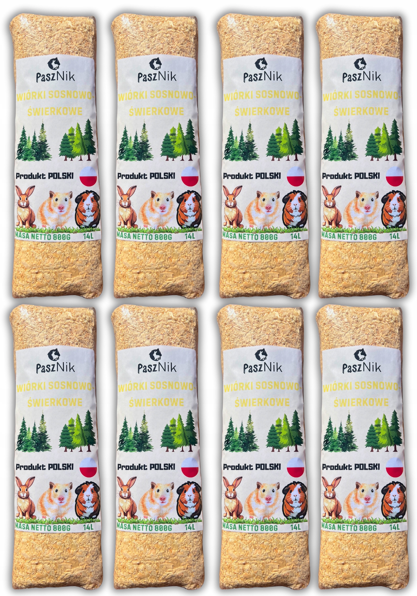 Levně Piliny Přírodní Substrát Pro Hlodavce Křeček Kočka 8X 1000G 1600L Odprášené Příroda