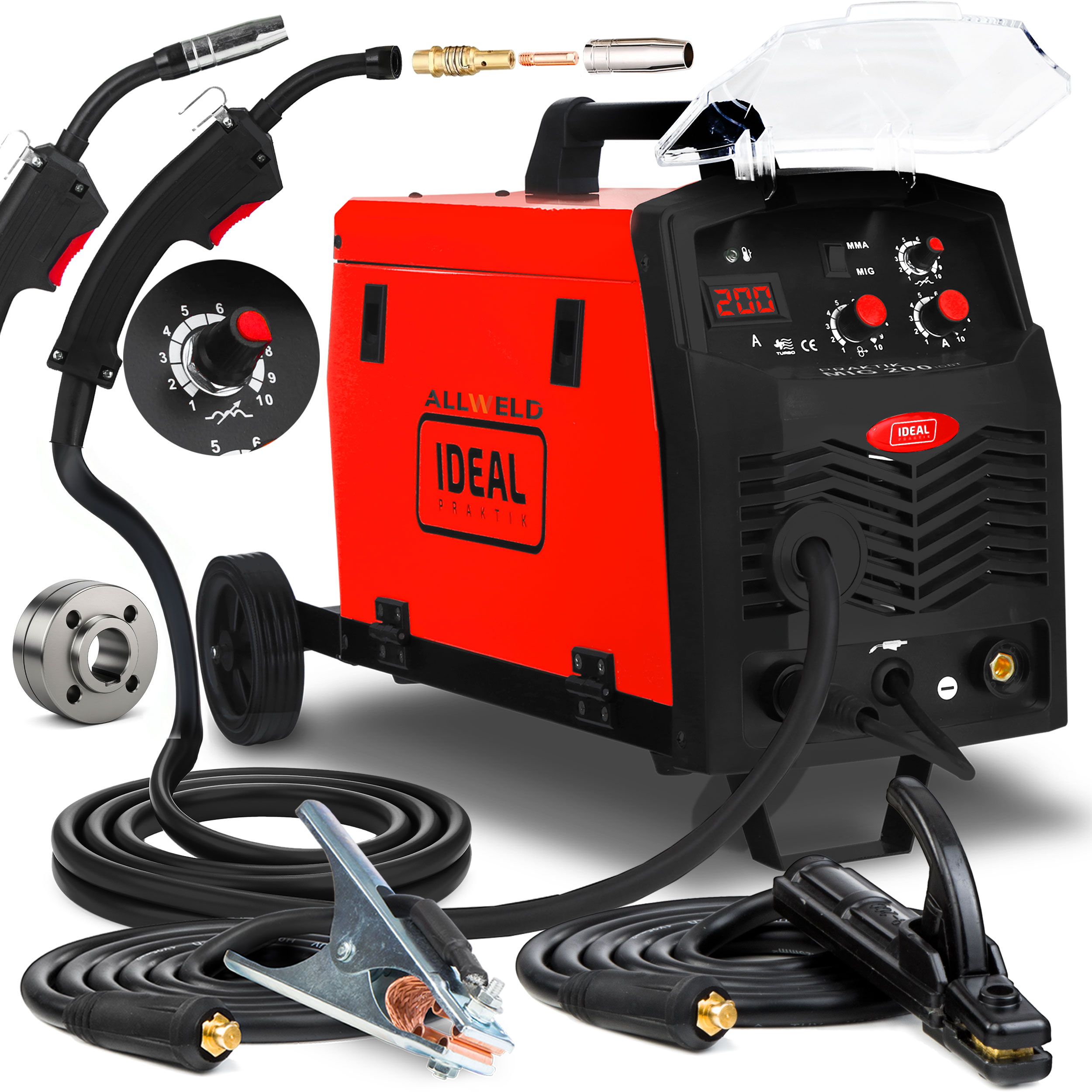 Invertorová Svářečka Inverter Ideal Mig 200 Igbt Mag Mma Igbt Flux 200A Alu