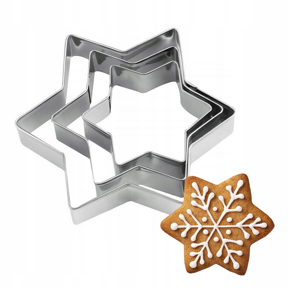 

Foremki Do Ciastek Pierników Gwiazdki Zestaw 3SZT