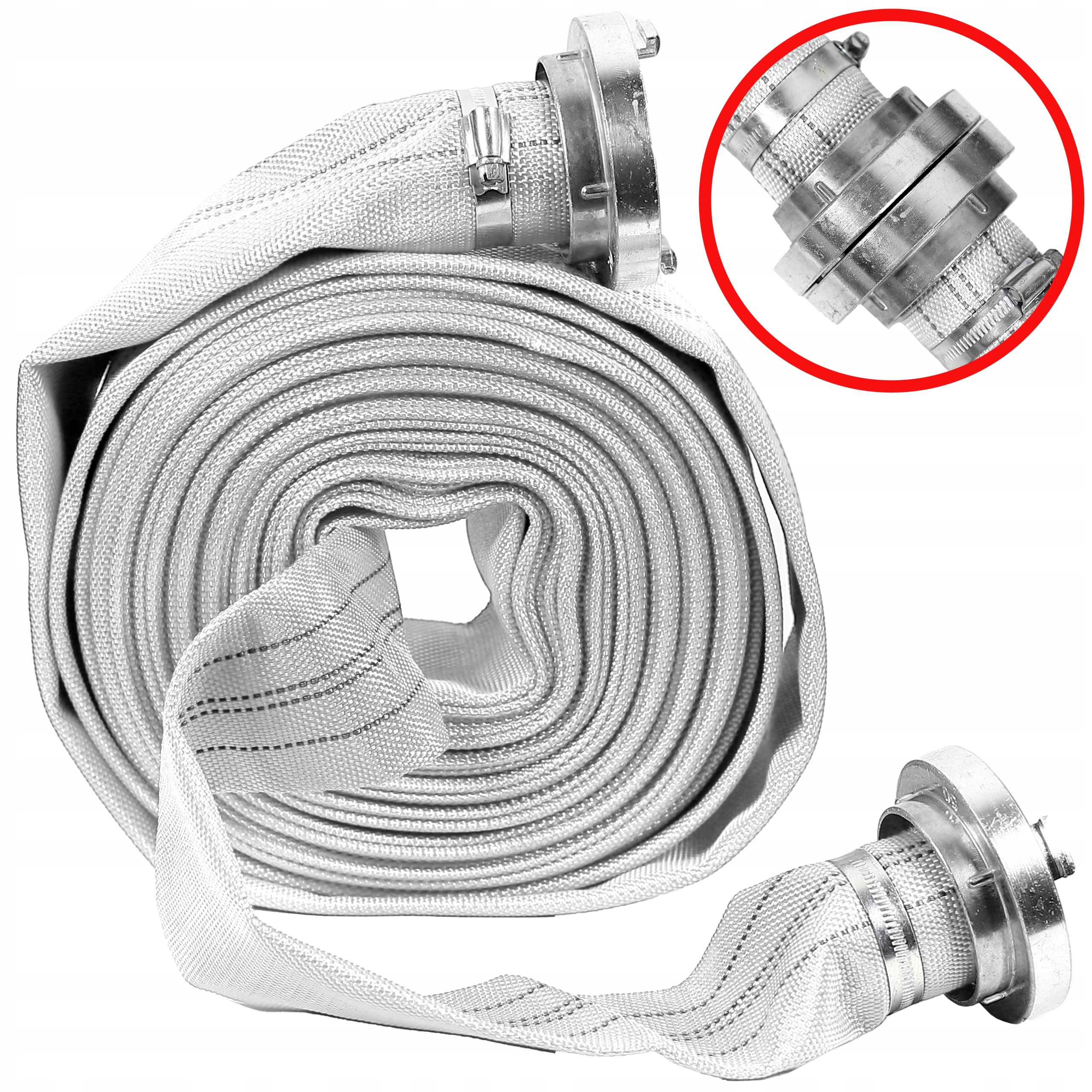 

Wąż Strażacki 30M 2'' Do Szamba Brudnej Wody 8 Bar