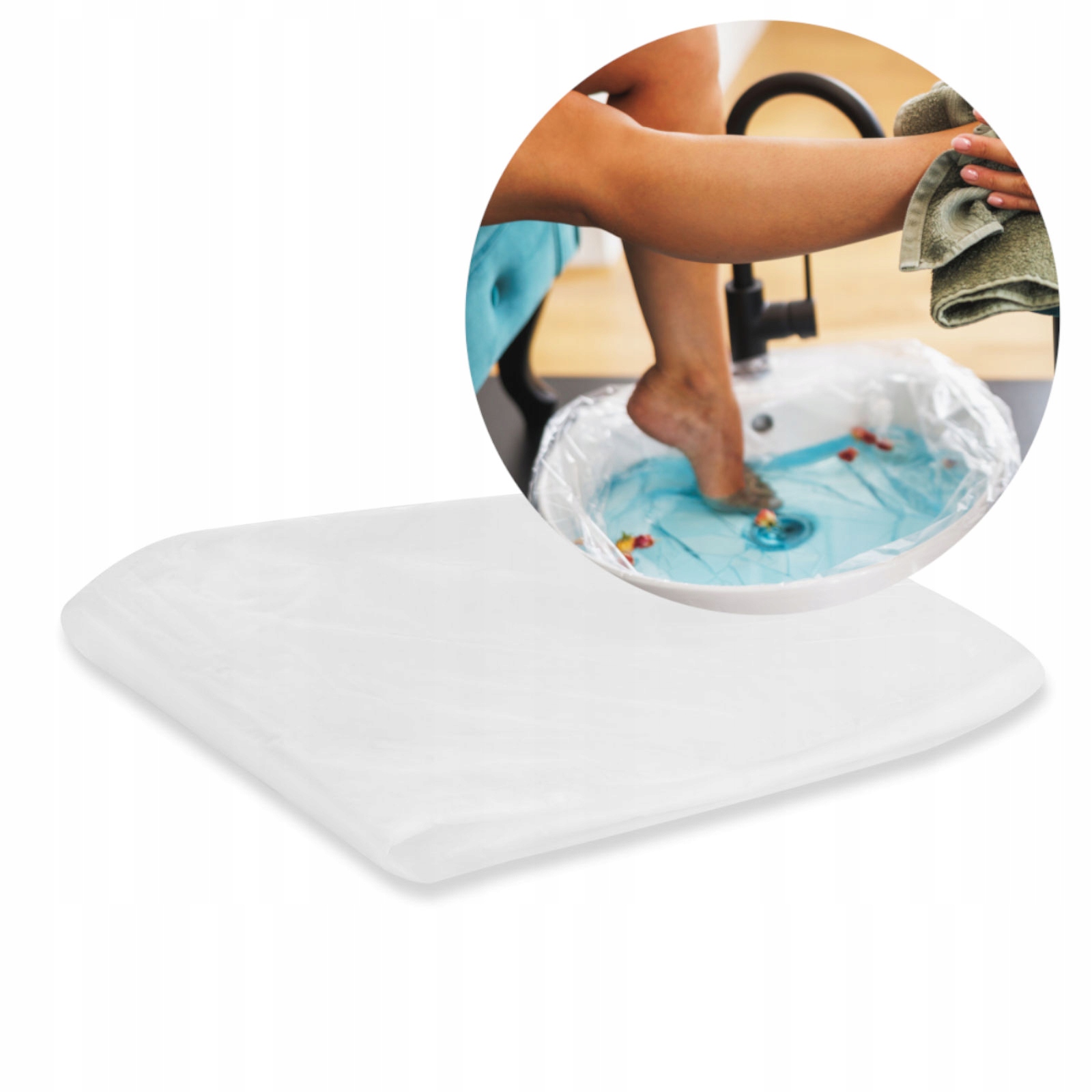 Fóliové sáčky na pedikúru Hdpe 50 cm x 50 cm Na Jedno Použití Sada 10 x 50 Ks