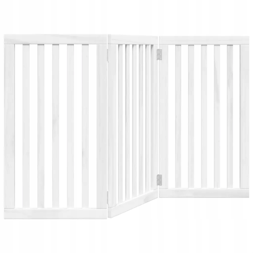 Levně Skládací bezpečnostní branka pro psa, 3 panely, bílá, 150cm