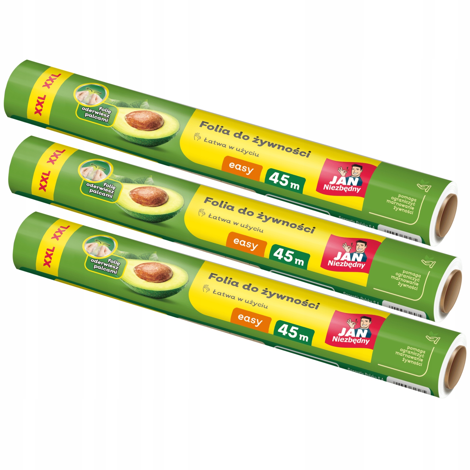 JAN NIEZBĘDNY FOLIA DO ŻYWNOŚCI EASY 45M X3 ROLKI