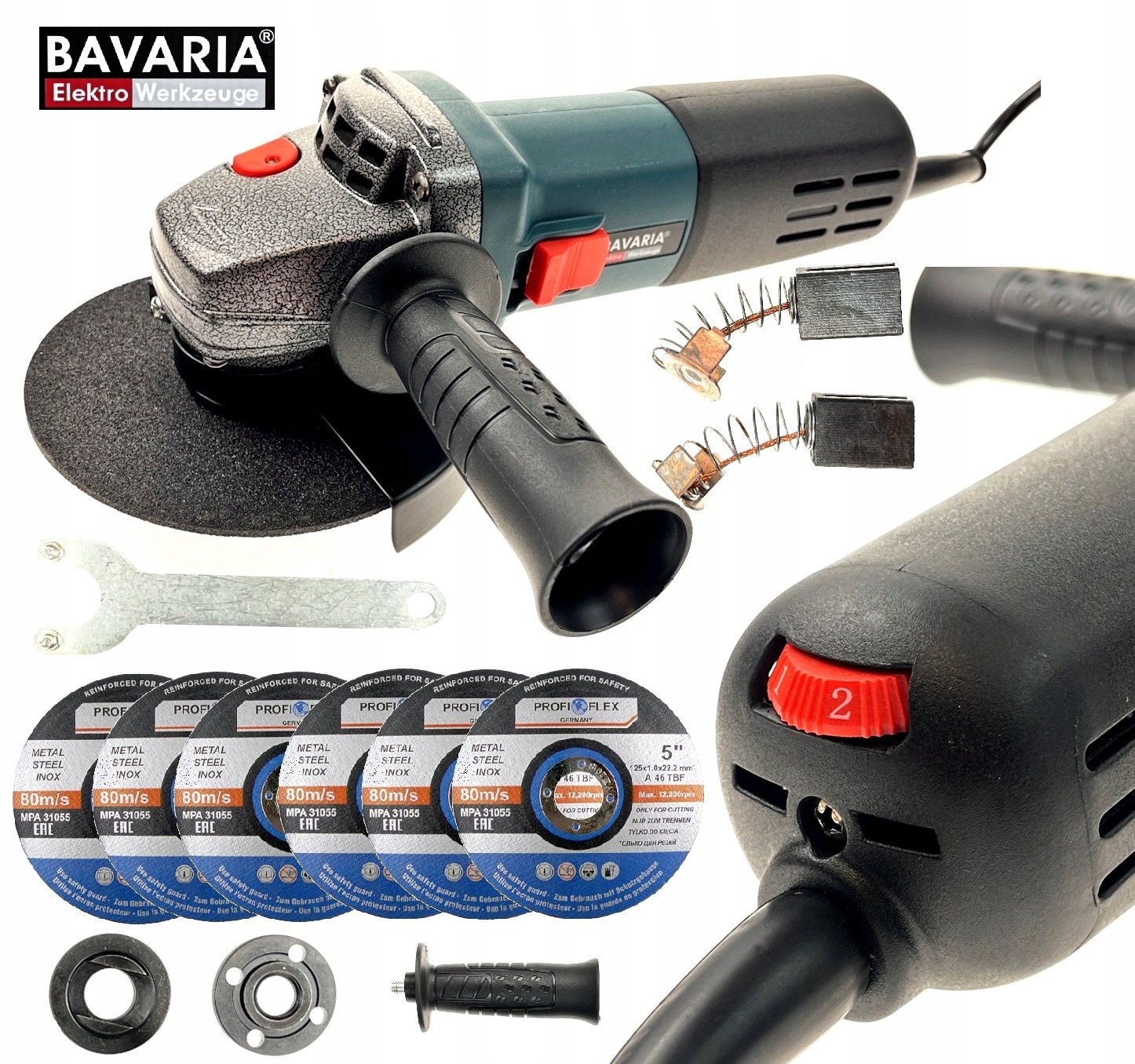 

Szlifierka Kątowa 125MM 1750W regulacja obrotów