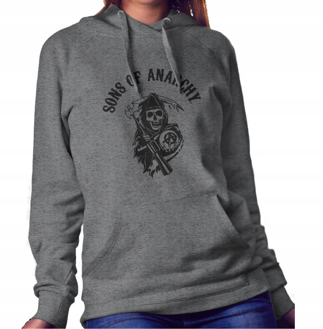 

Bluza z kapturem Son Of ANARCHY-02 szara r.L