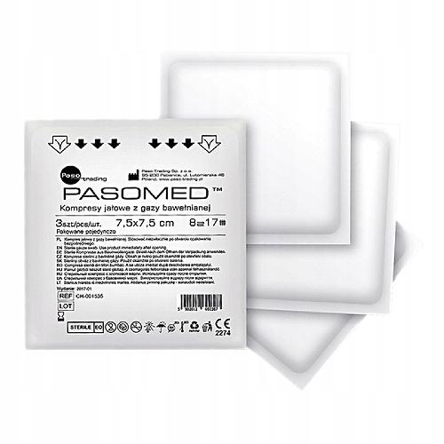 

Kompres jałowy 17 N 8 W Pasomed 3 szt, 7,5cmx7,5cm