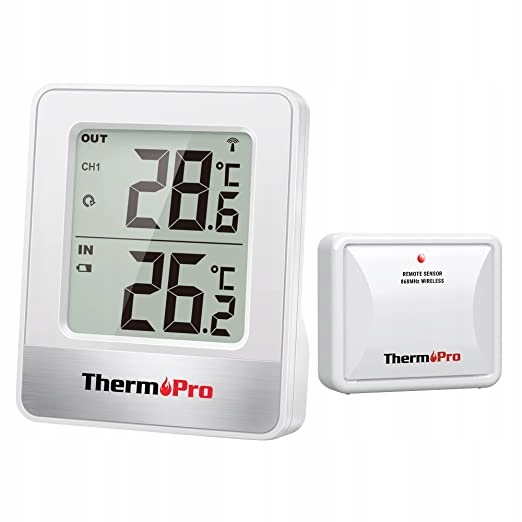 ThermoPro TP200C Termometr Bezprzewodowy Wewn./Zewn., Sensor 150 m, Dom