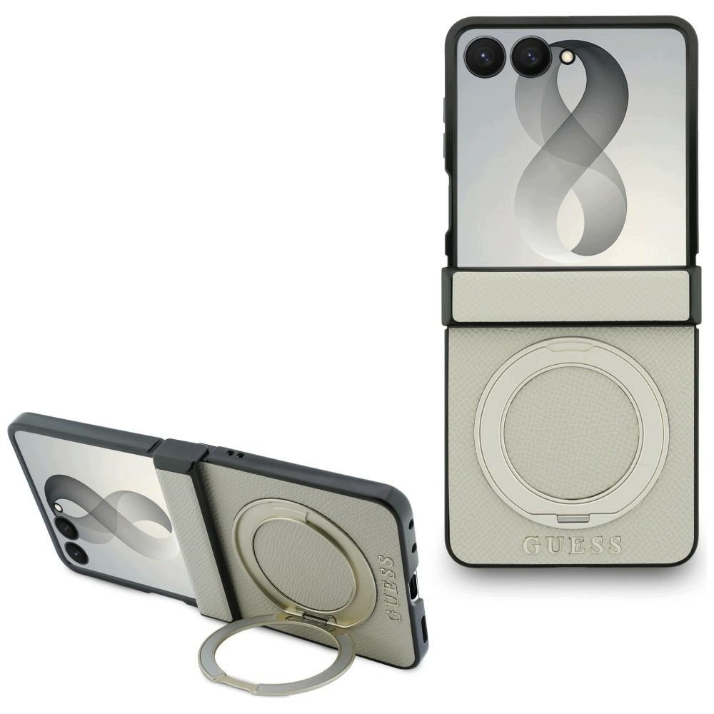 Etui Guess Magnetic Ring Stand Grained Classic Logo MagSafe na Samsung Z 8