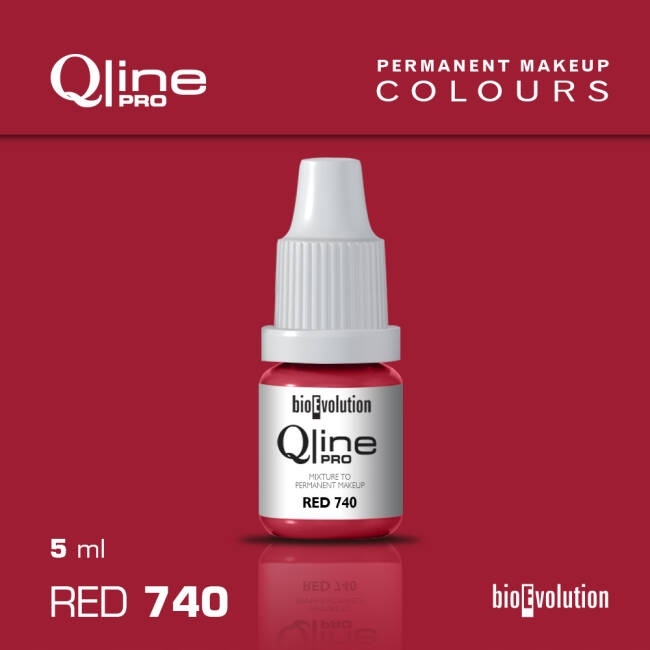 Red 740 červený pigment Qline Pro pro permanentní líčení rtů