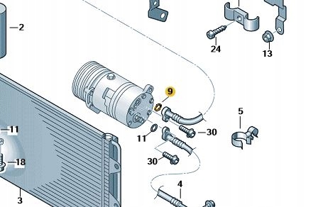 

Aso Oe 7H0820898 oring klimatyzacji