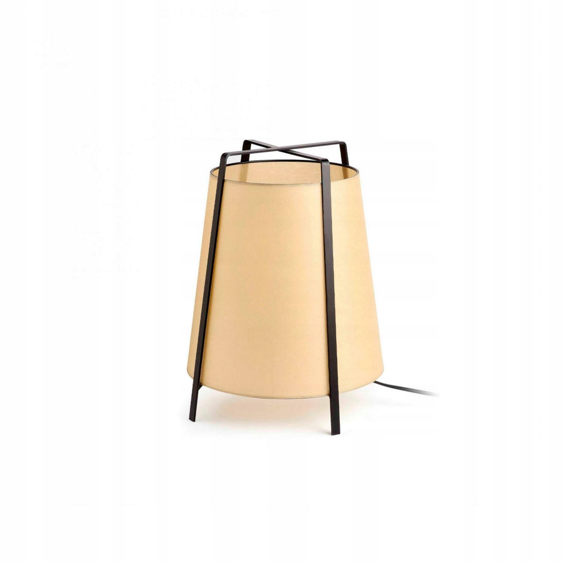 Faro Akane 350 béžová dizajnová stolná lampa s papyrusovým tienidlom 35 cm