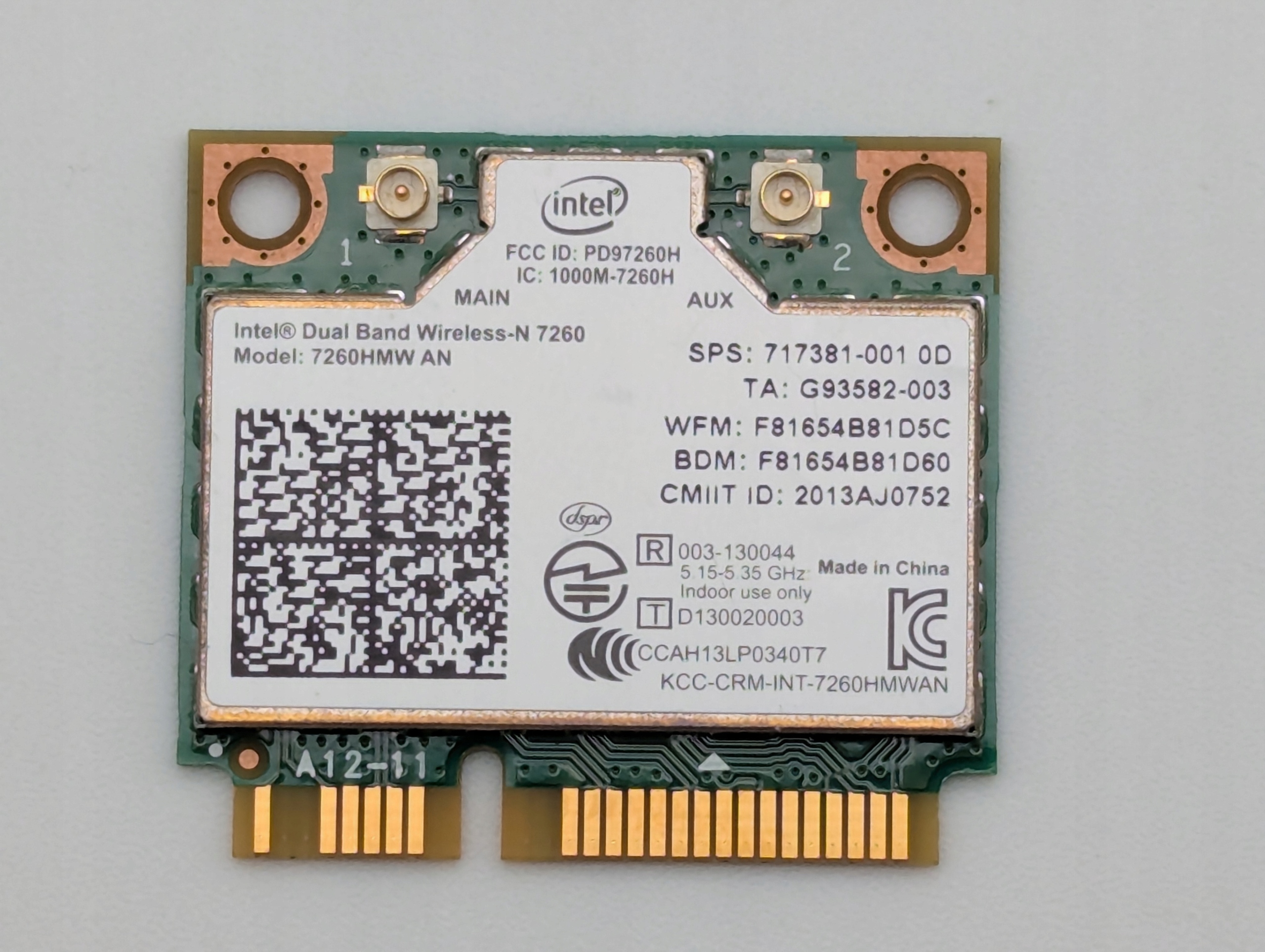 Karta sieciowa WIFI 7260HWM