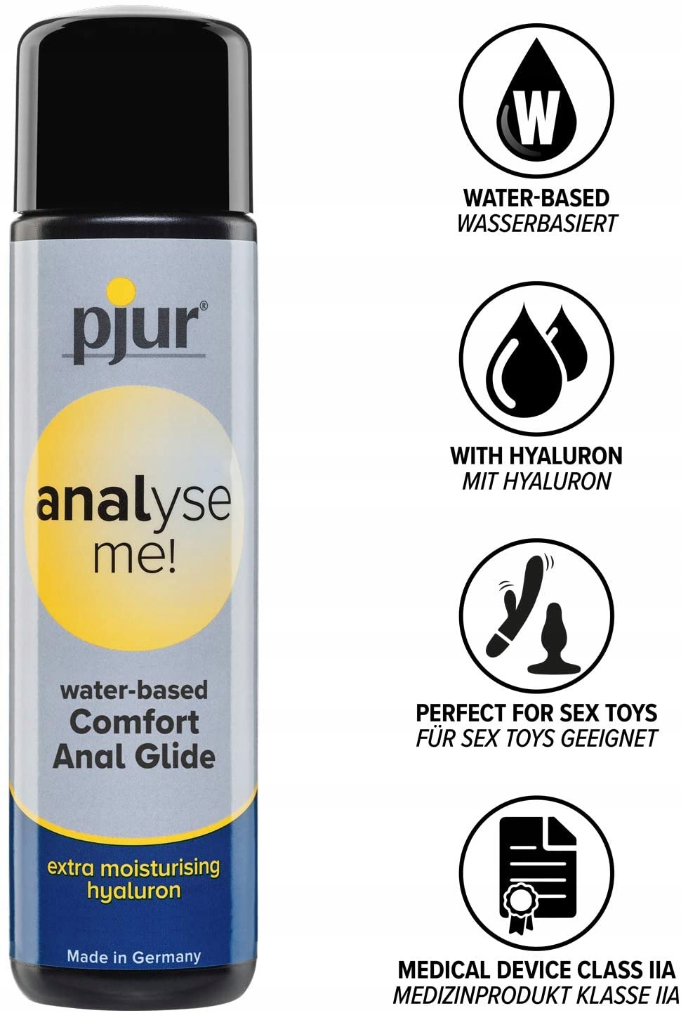 PJUR ANALYSE ME! NAWILŻAJĄCY LUBRYKANT ANALNY 2 ML Pojemność 2 ml