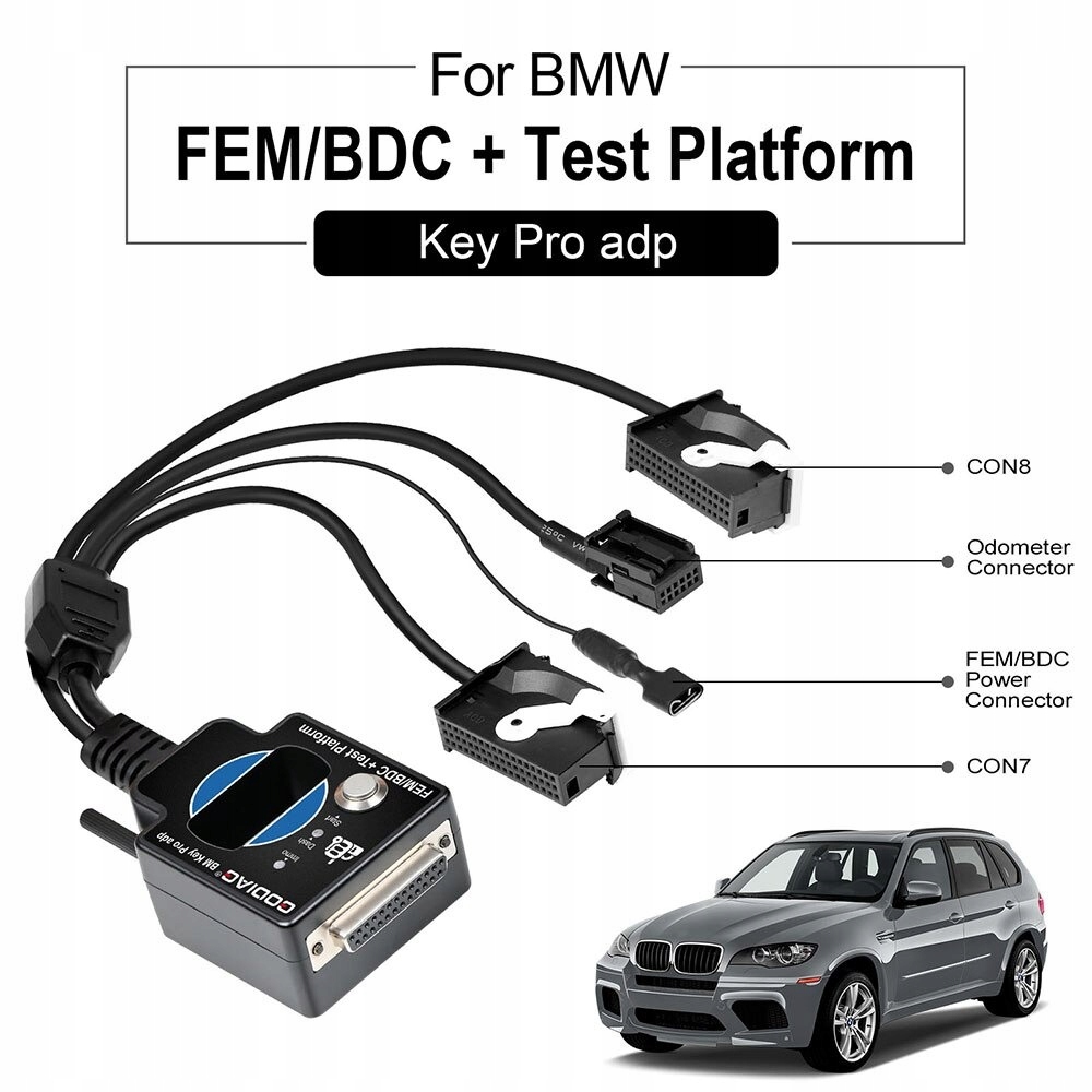 PLATFORMA TEST BMW FEM/BDC GODIAG+GNIAZDO NA KLUCZ Kod producenta programowaniE BMW FEM/ BDC