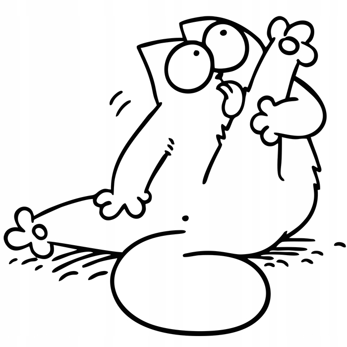 

Naklejka na samochód Myjący Się Kot Simon 13x14