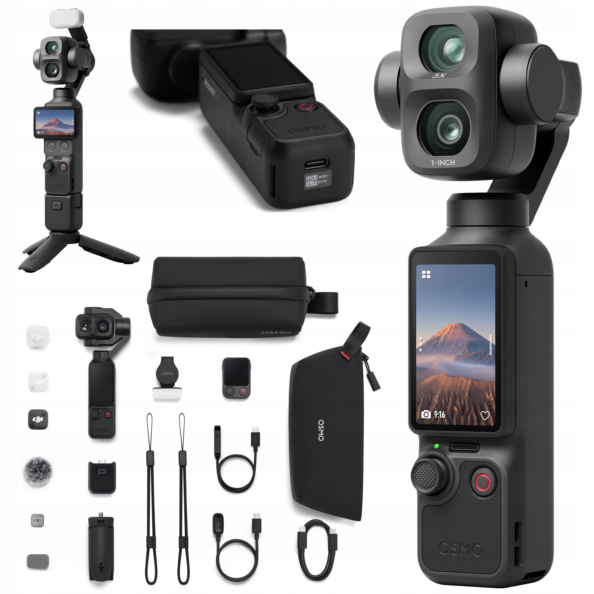 Sportovní Kamera Dji Osmo Pocket 4P Vlog Combo 4K Uhd 103 Gb Wifi Příslušenství