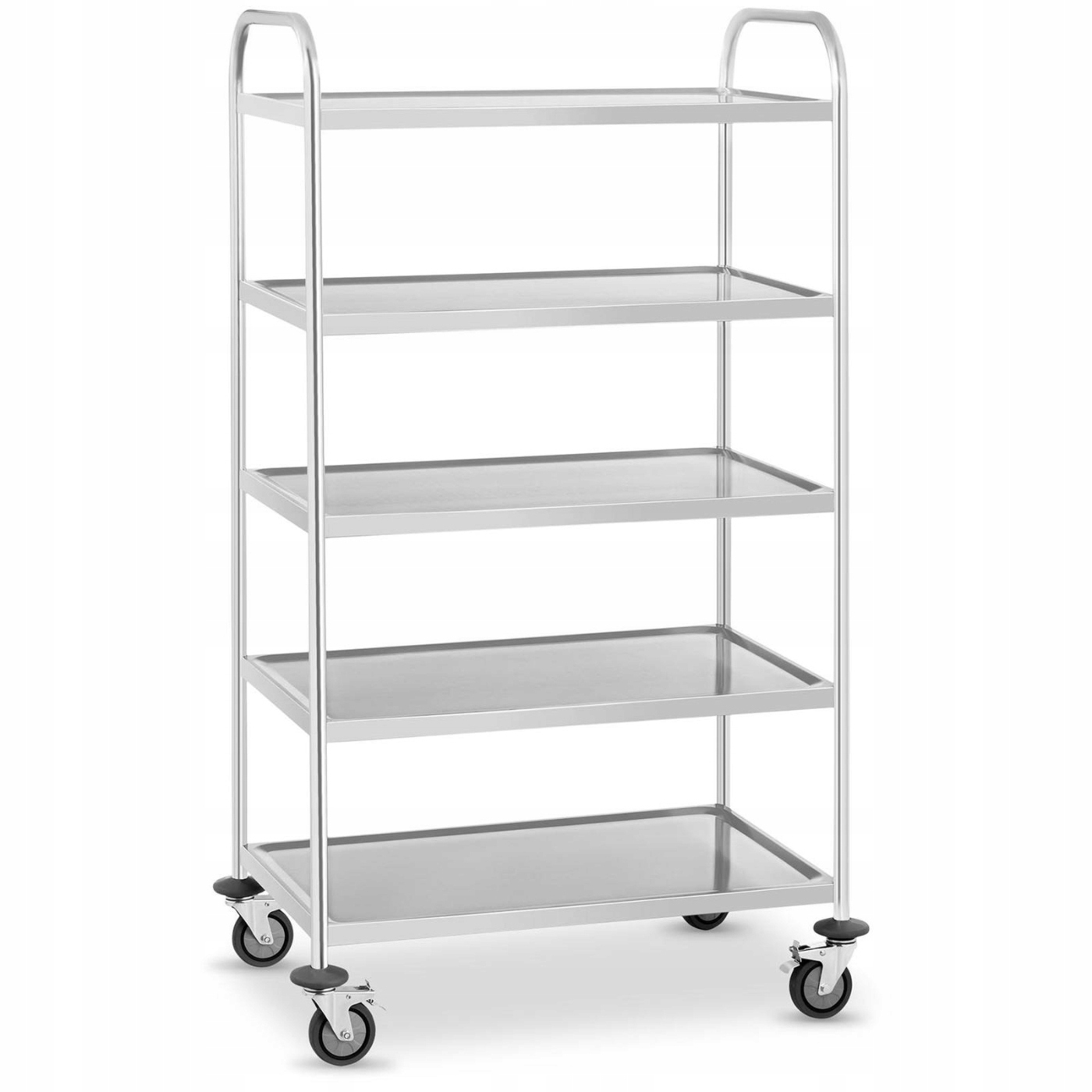 WÓZEK GASTRONOMICZNY KELNERSKI CICHE KÓŁKA 5 PÓŁEK