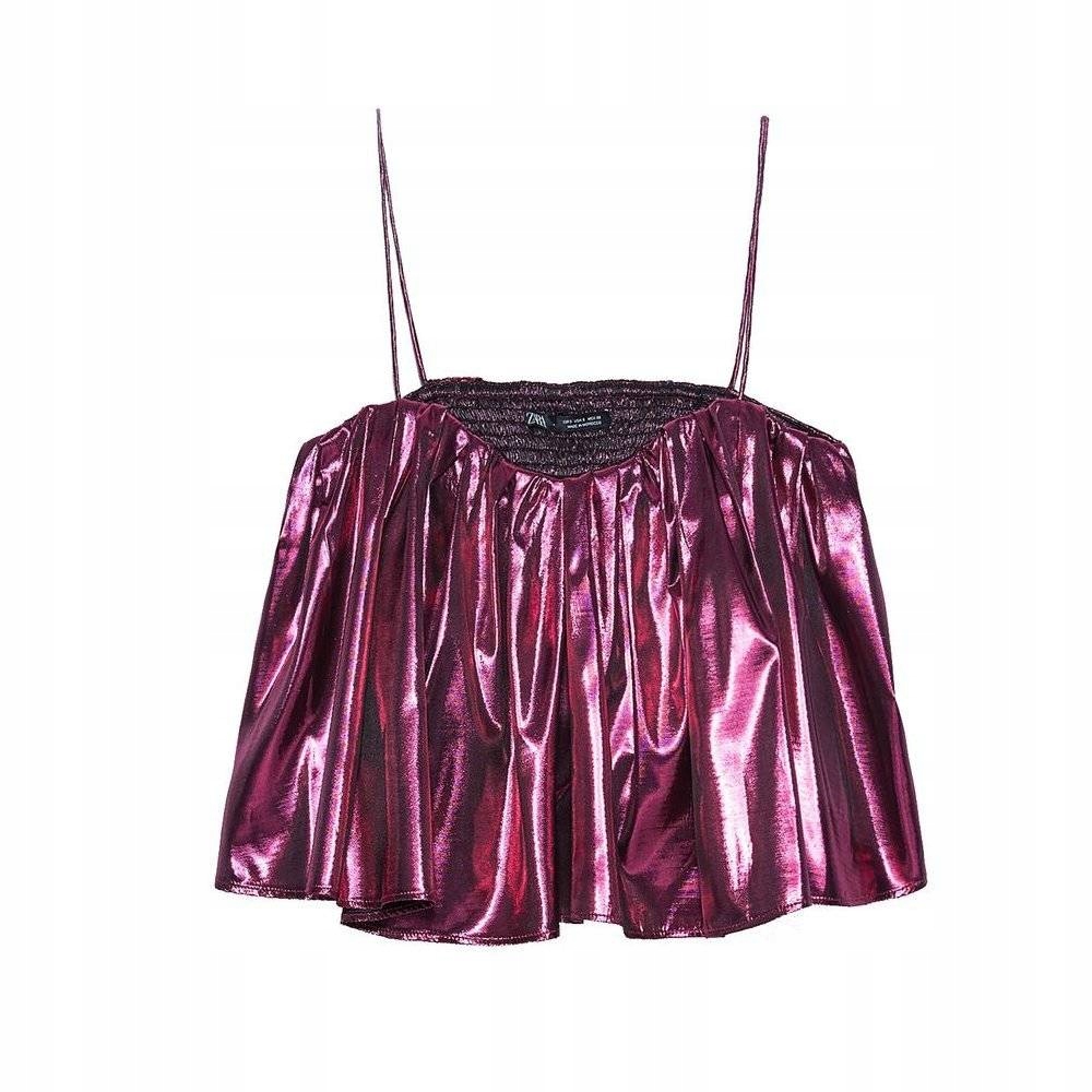

Bluzka Zara Metallic Top gorsetowy r. M