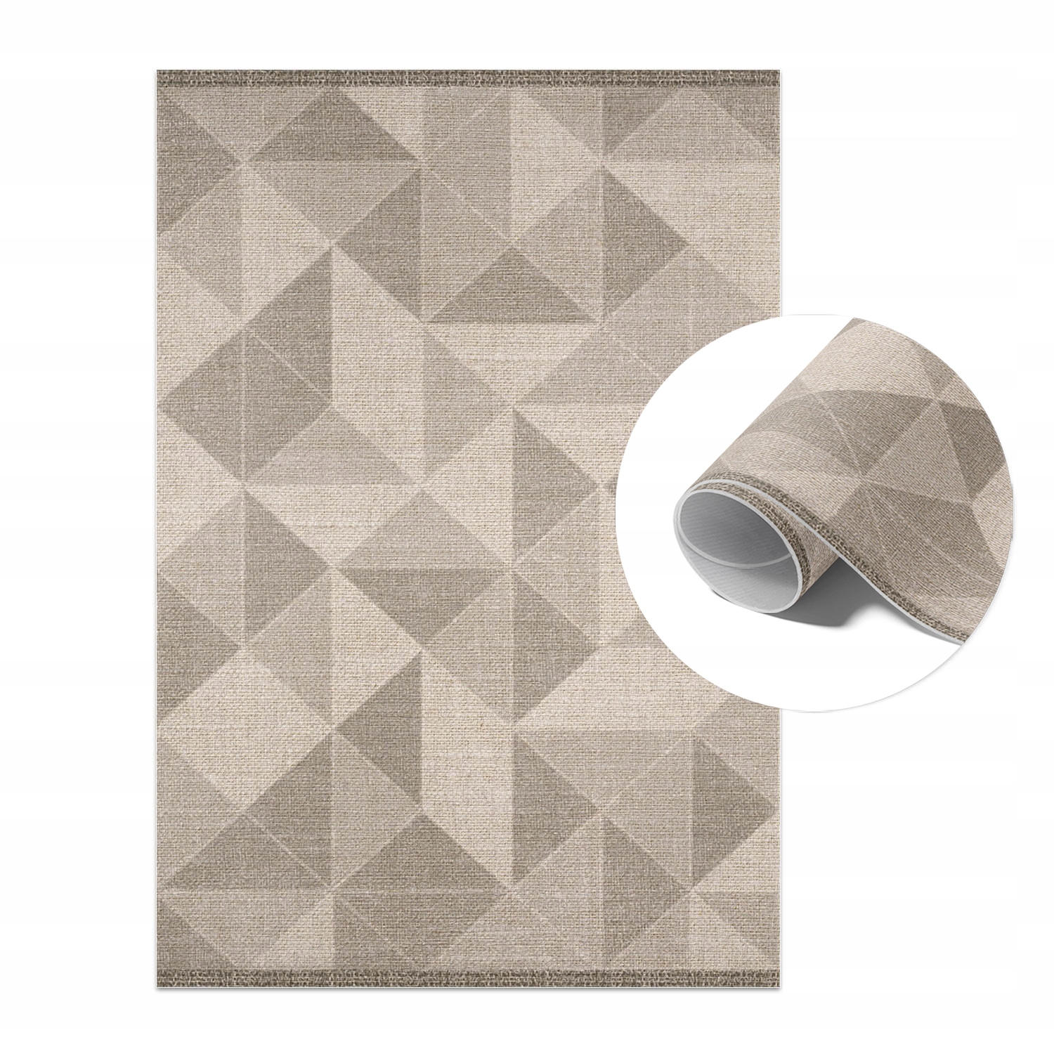 Dywan Winylowy Na Taras i Balkon – Styl Outdoor Trójkąty i kwadraty 120x180