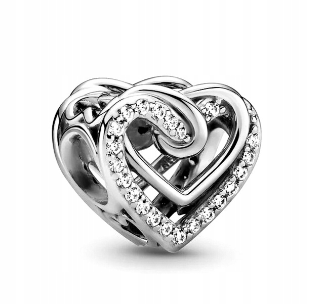 

Charms Złączone Serca do Pandora Apart Srebro