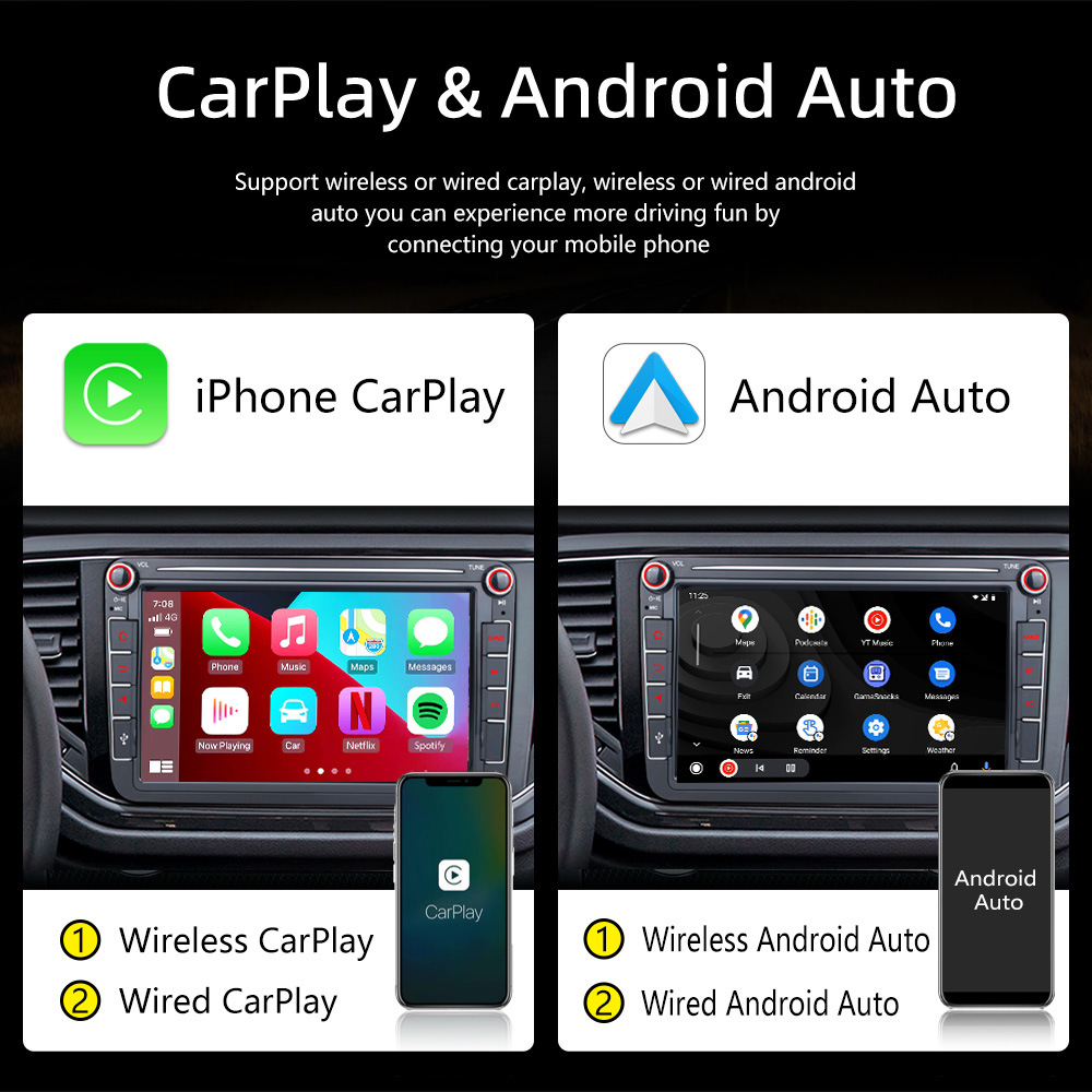 RADIO ANDROID 2DIN 2+32 GB 8 CALI VW PASSAT B6 B7 GOLF 5 V 6 VI SKODA SEAT Stan opakowania oryginalne