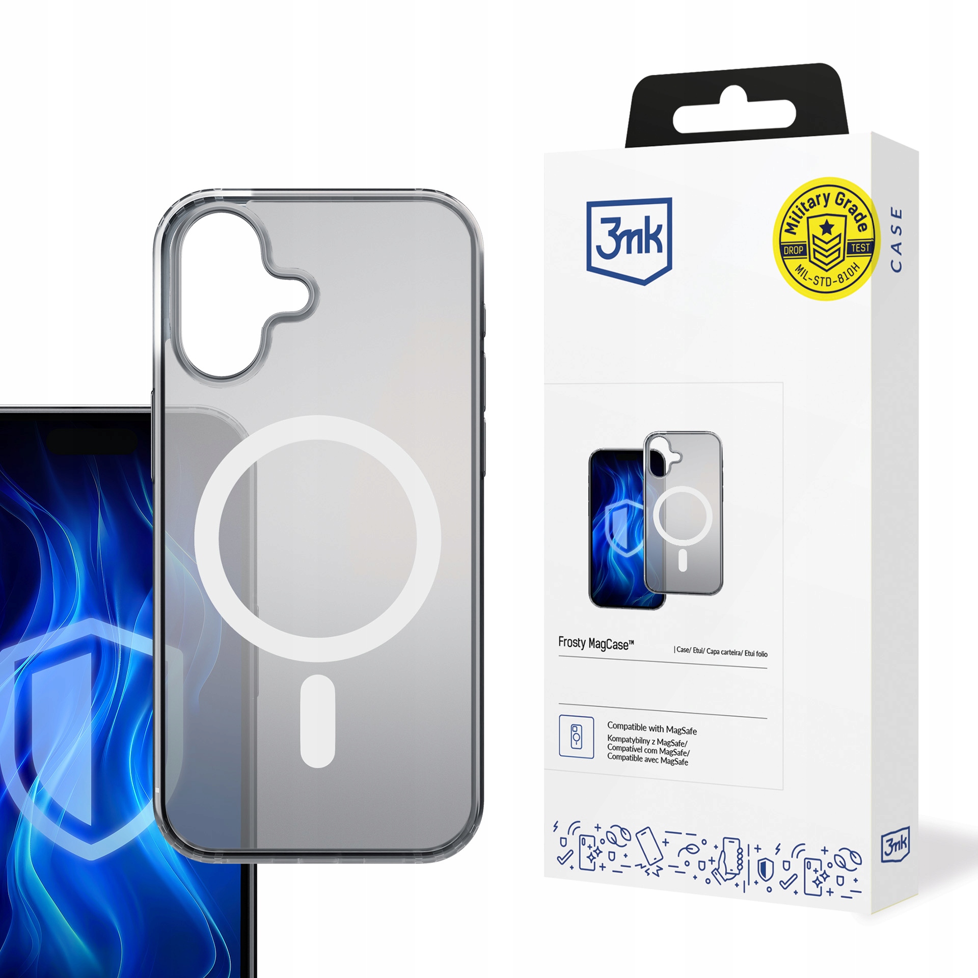 Etui 3mk Frosty MagCase White na Apple iPhone 16 Plus białe 3mk
