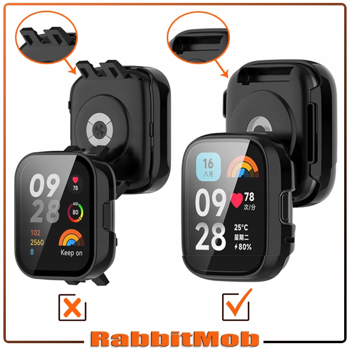 PASEK BRANSOLETA DO XIAOMI REDMI WATCH 3 ACTIVE MOCNA OPASKA | CZARNY Stan opakowania oryginalne