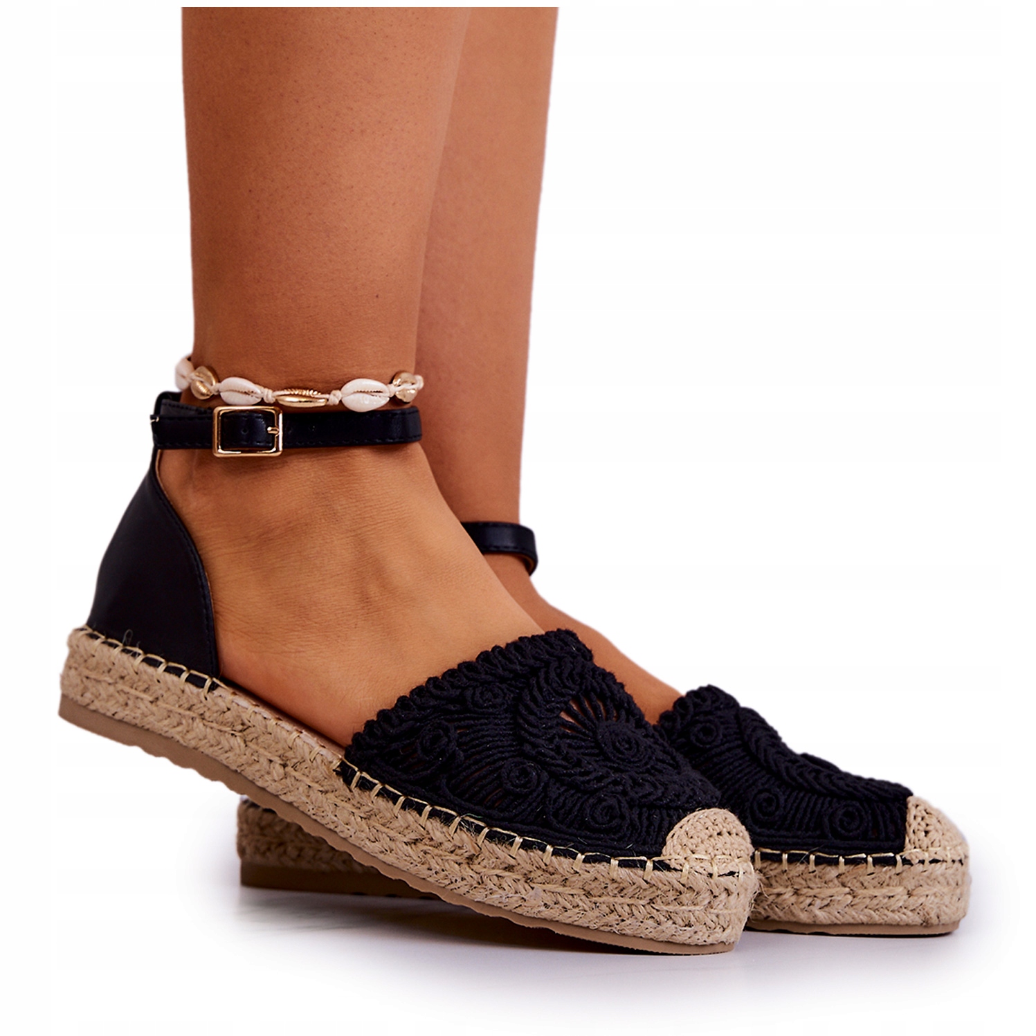 

Damskie Espadryle Na Platformie Czarne 37