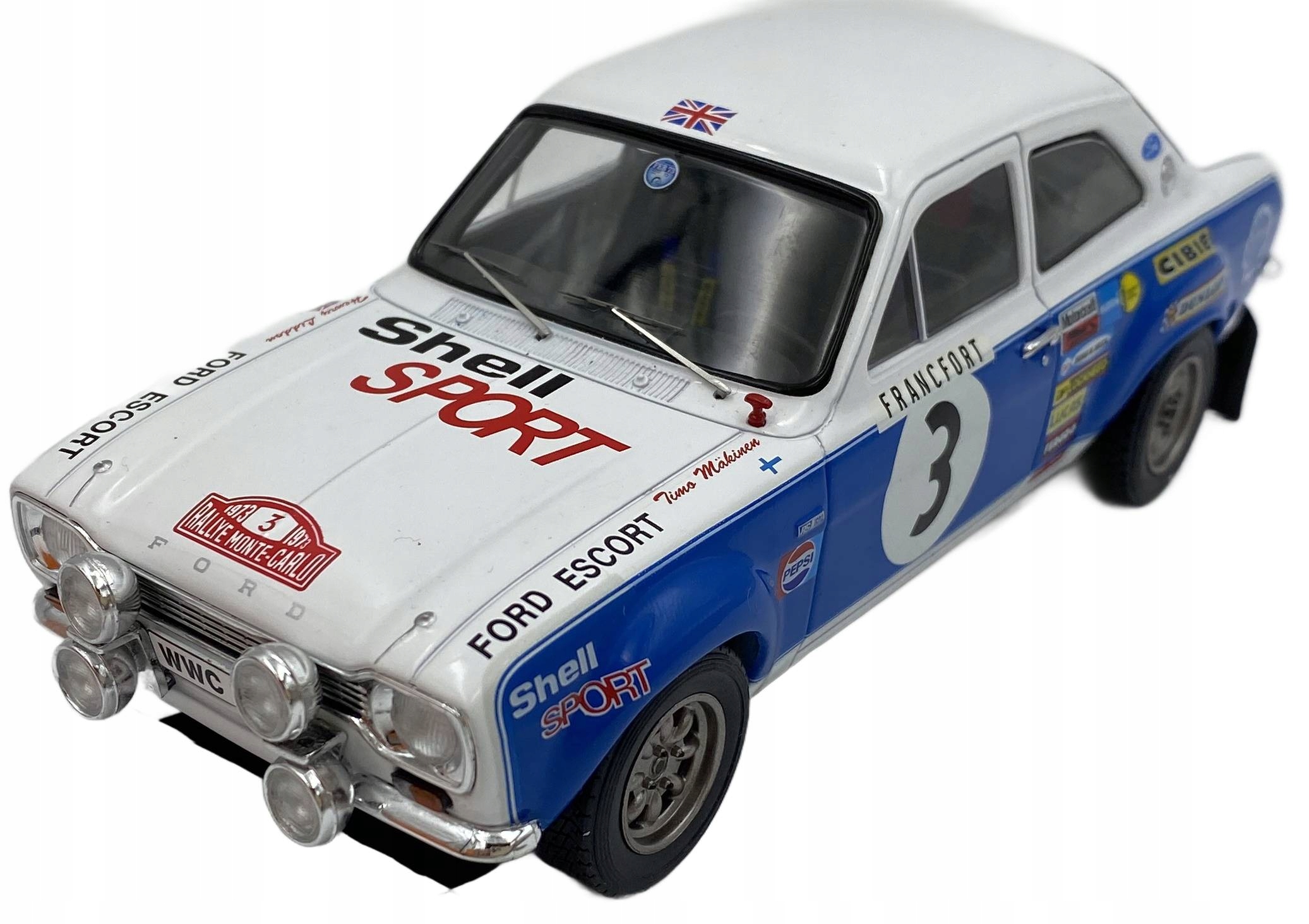 Ford Escort Mki Rs 1600 #3 Mäkinen Monte Carlo 1973 model Ixo 1:24