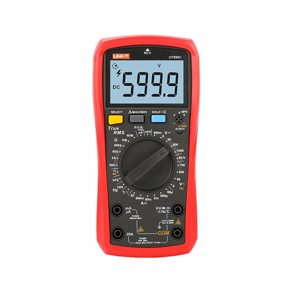 Miernik prądu MULTIMETR TEMPERATURA UNI-T duży LCD