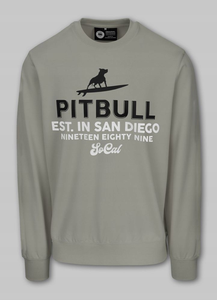 Pánská Mikina Pitbull Dresová Mikina Crewneck s potiskem Surfing Dog