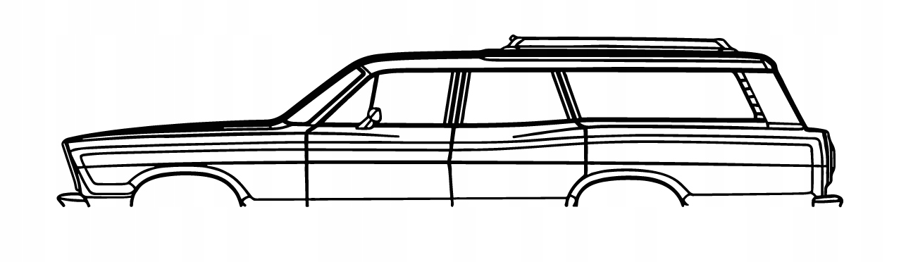nástěnná dekorace Obraz do auta Ford Country Squire 1967