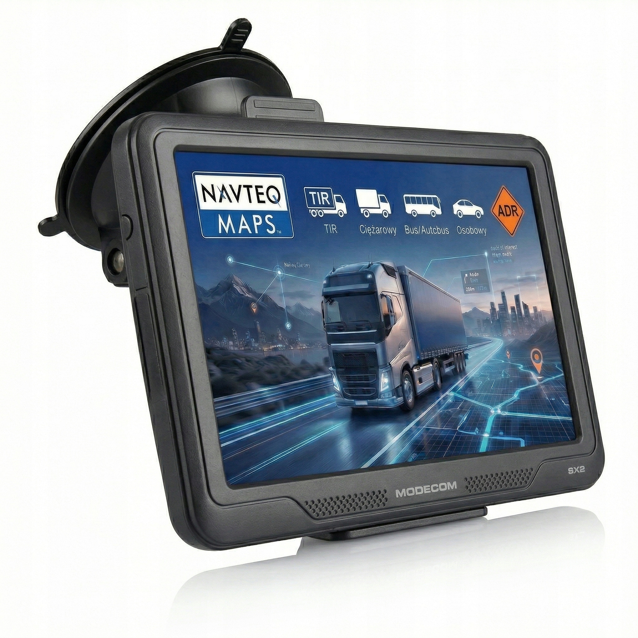 Navigace 5 palců pro nákladní vozidlo Modecom SX2 mapy Tir Bus Fotoradary 2026