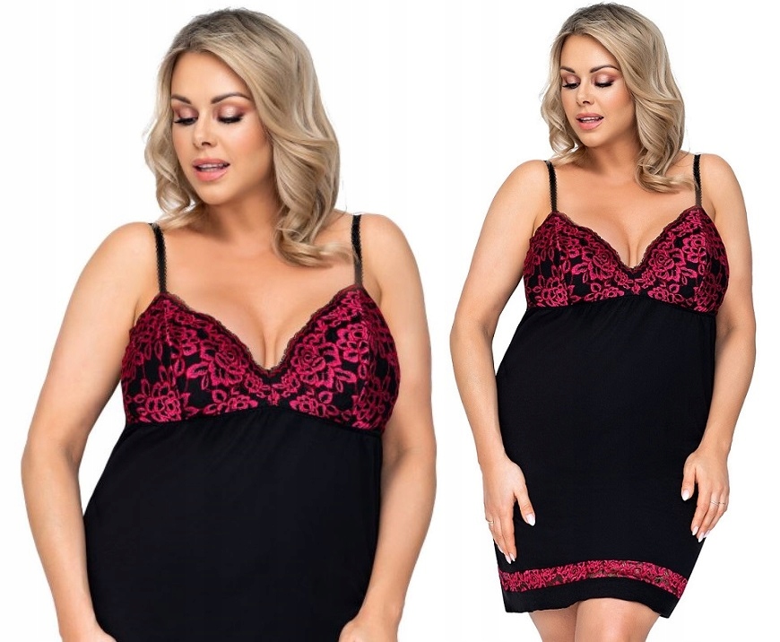 

Koszula damska Donna Alexia Plus Size- czarny #6XL