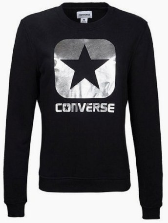 

Converse bluza Damska czarna srebrny nadruk - Xs/s