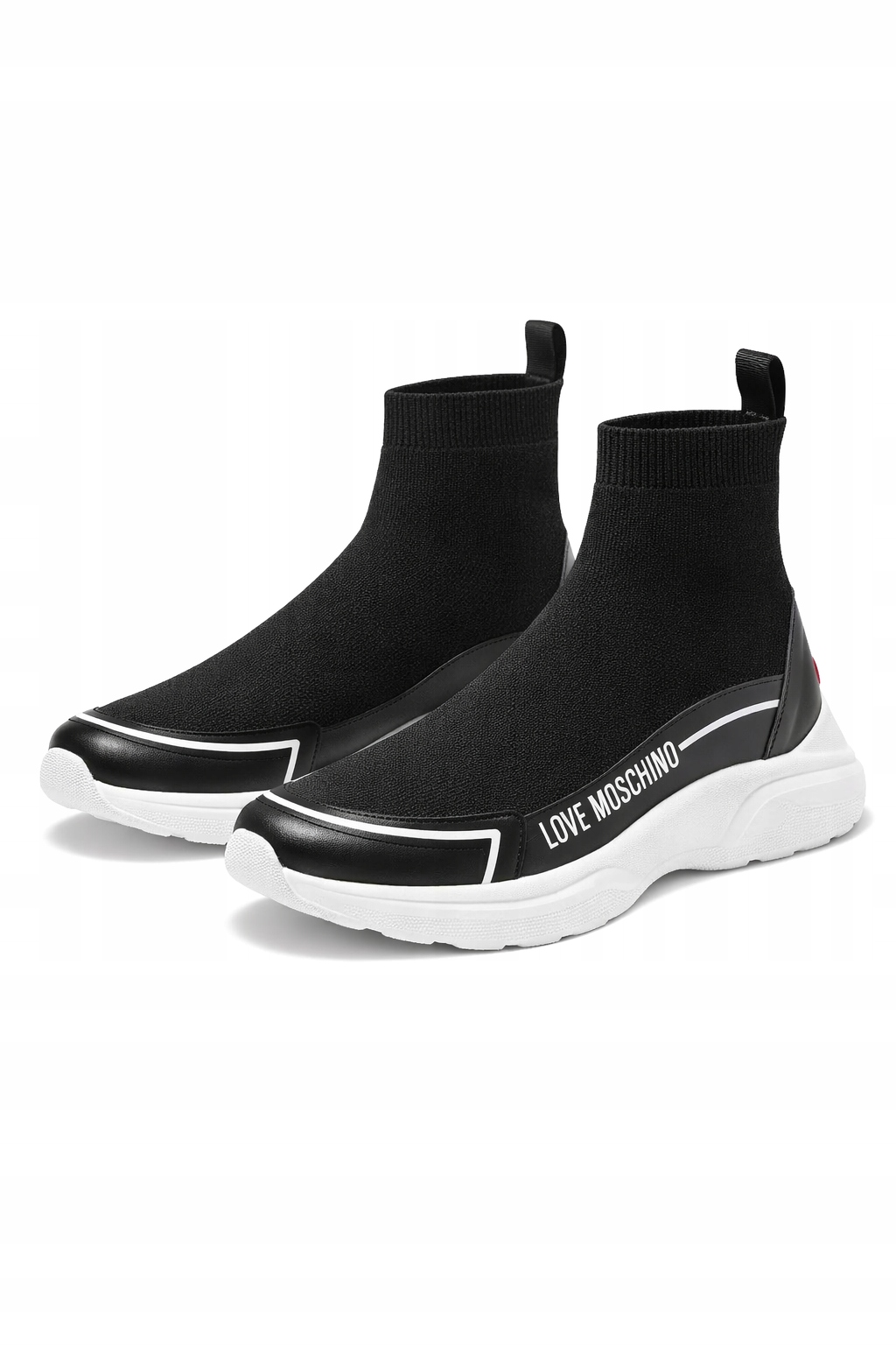 Love Moschino Černé Sportovní Boty Z Elastického Úpletu 39 I3C