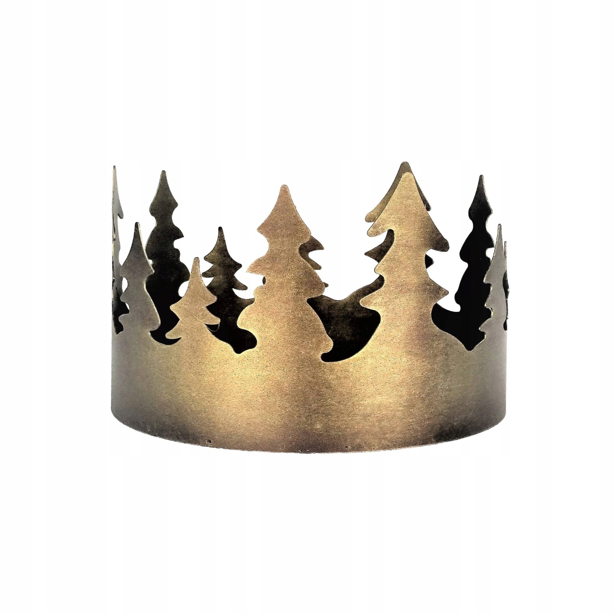 Vánoce Podstavec pod vánoční dekorace Vánoční stromky 40x24 cm zlatý