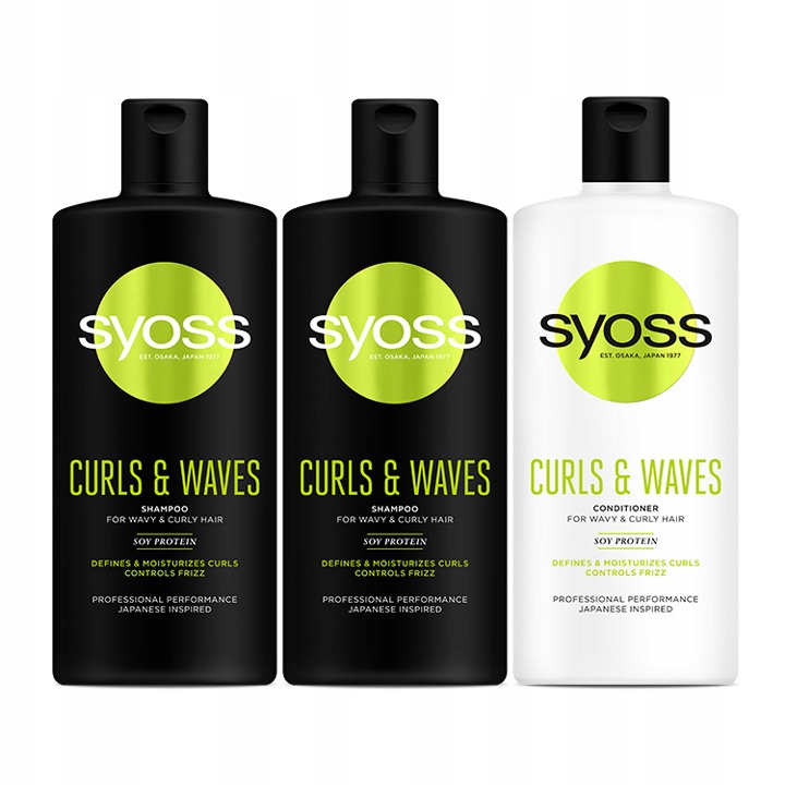 

Syoss Curls Szampon Odżywka do Włosów Kręconych x3