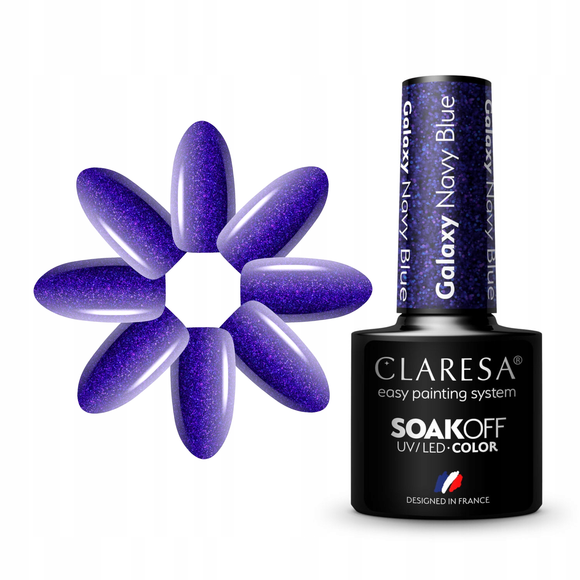 

Claresa Brokat Lakier Hybrydowy Galaxy Navy Blue
