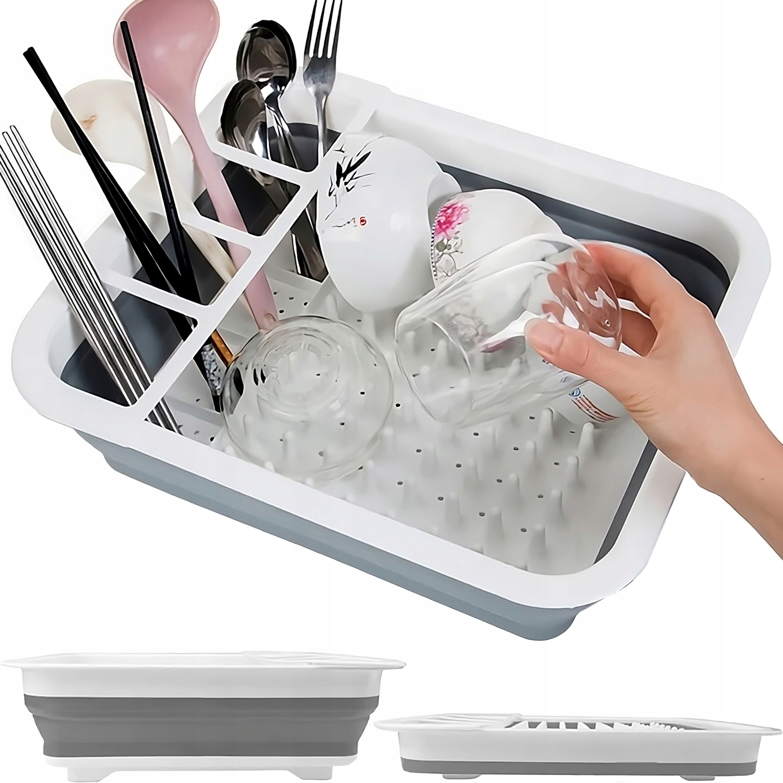 SUSZARKA DO NACZYŃ SKŁADANA OCIEKACZ STOJĄCA DUŻA Stan opakowania oryginalne