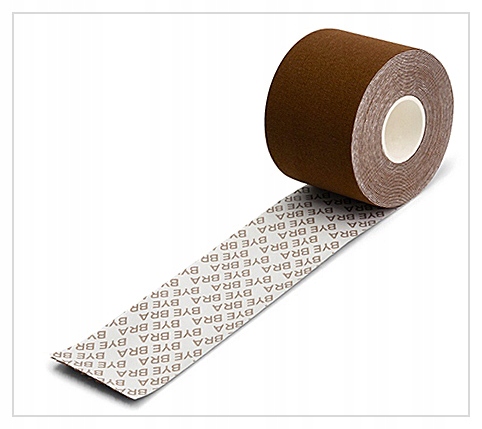 5CM X 5M BRĄZOWA BYE BRA TAŚMA DO BIUSTU