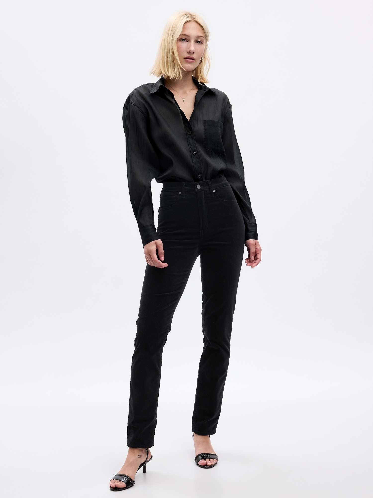 Gap Průsvitná košile oversize černá