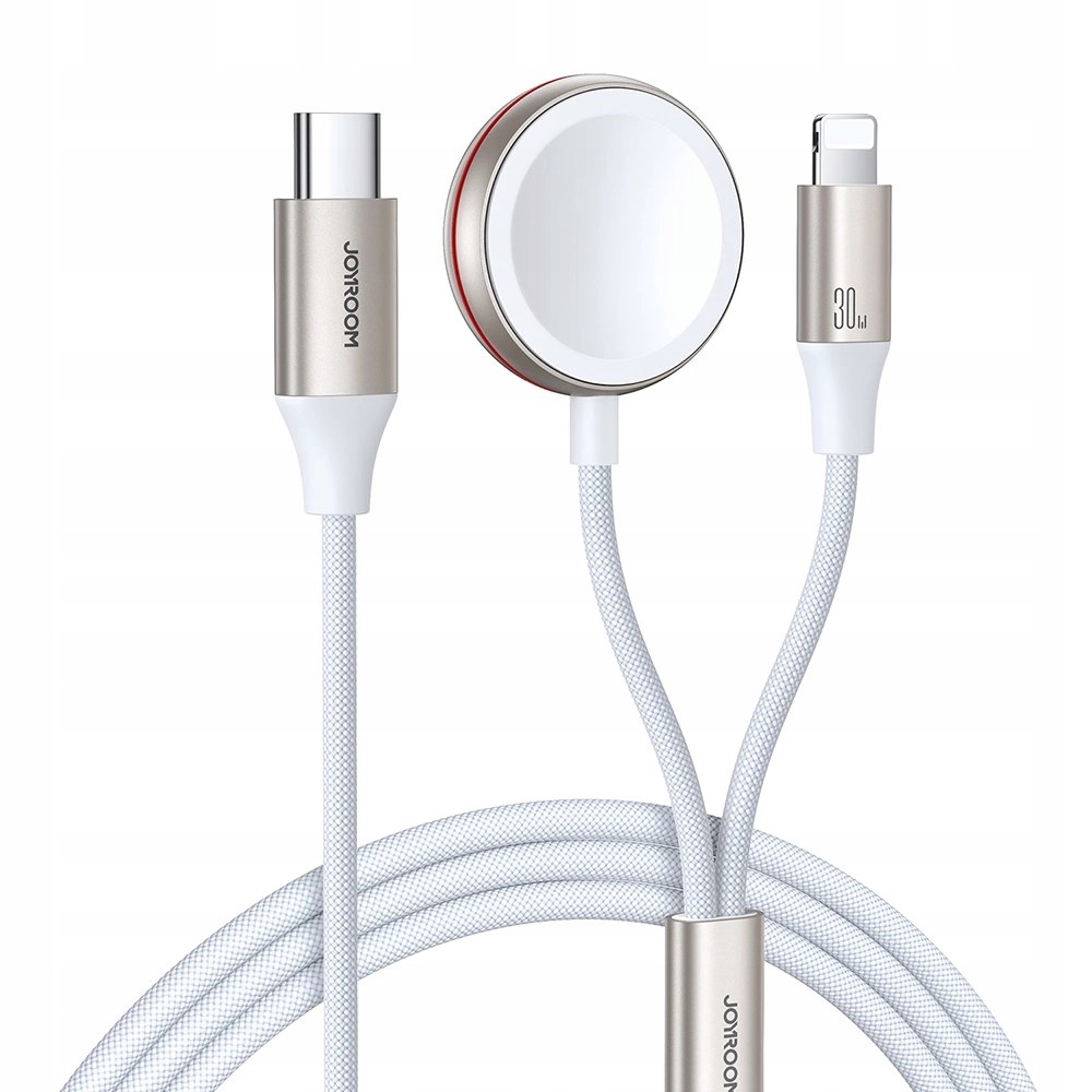 Joyroom 2 w 1 kabel lightning i ładowarka indukcyjna do Apple Watch 1.5m bi