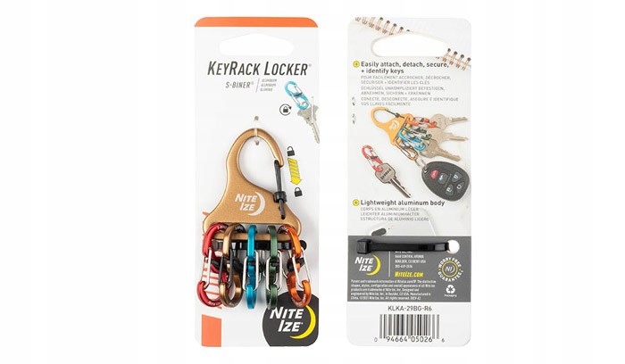 Nite Ize KeyRack Locker S-Biner karabinek klucze