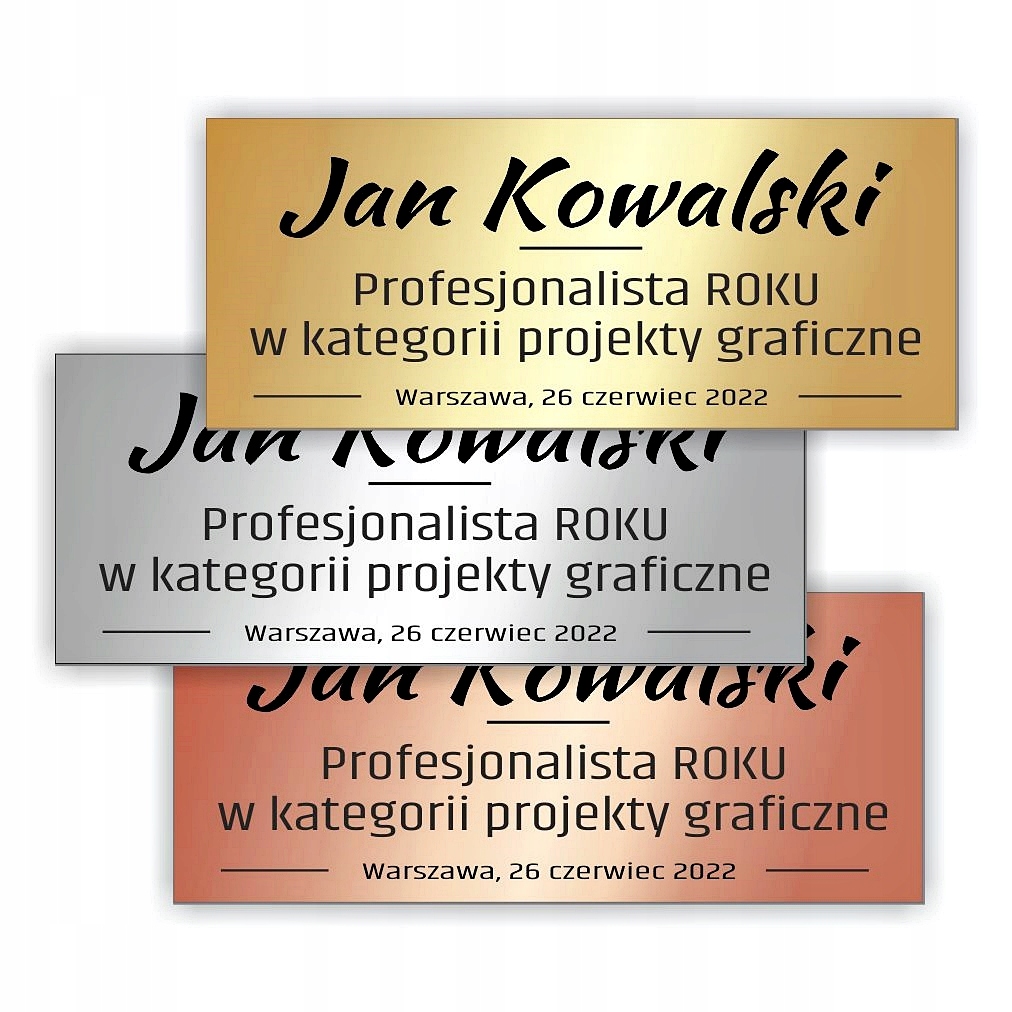 GRAW - Tabliczka MAŁA kolor Wysokość 3 cm