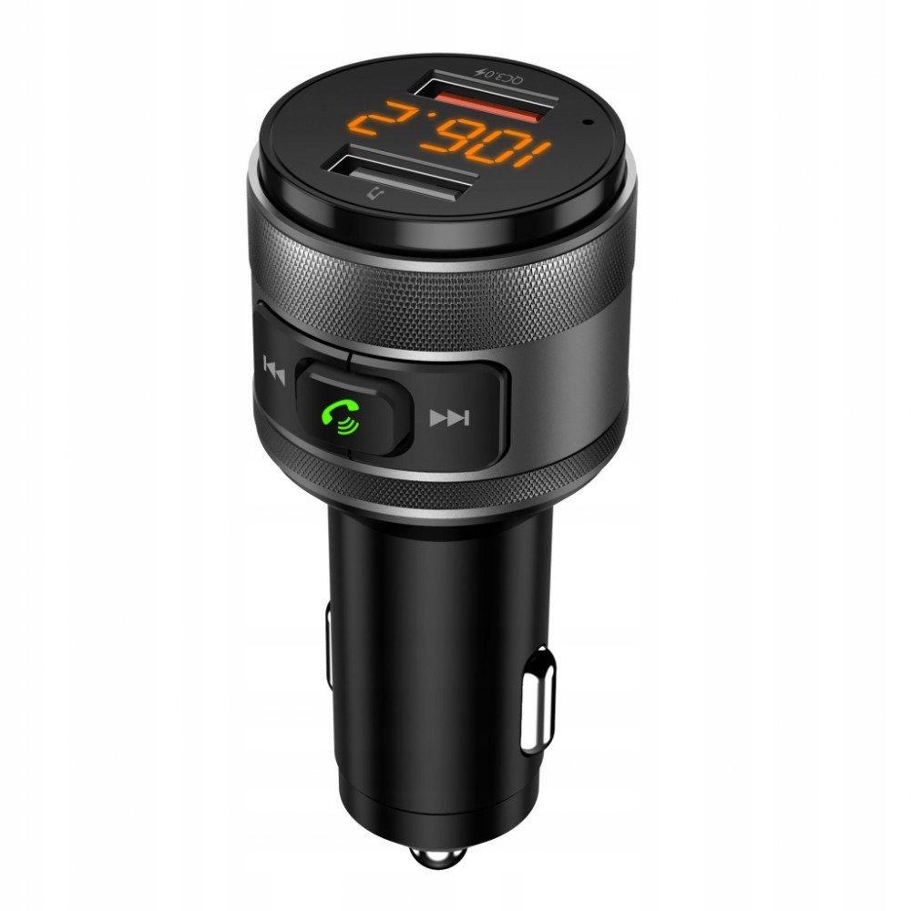 Transmiter samochodowy Fm MP3 z funkcją Bt, Usb LCD FM-57 QC3.0
