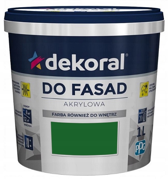 DEKORAL AKRYLOWA FARBA DO FASAD zielony 5L