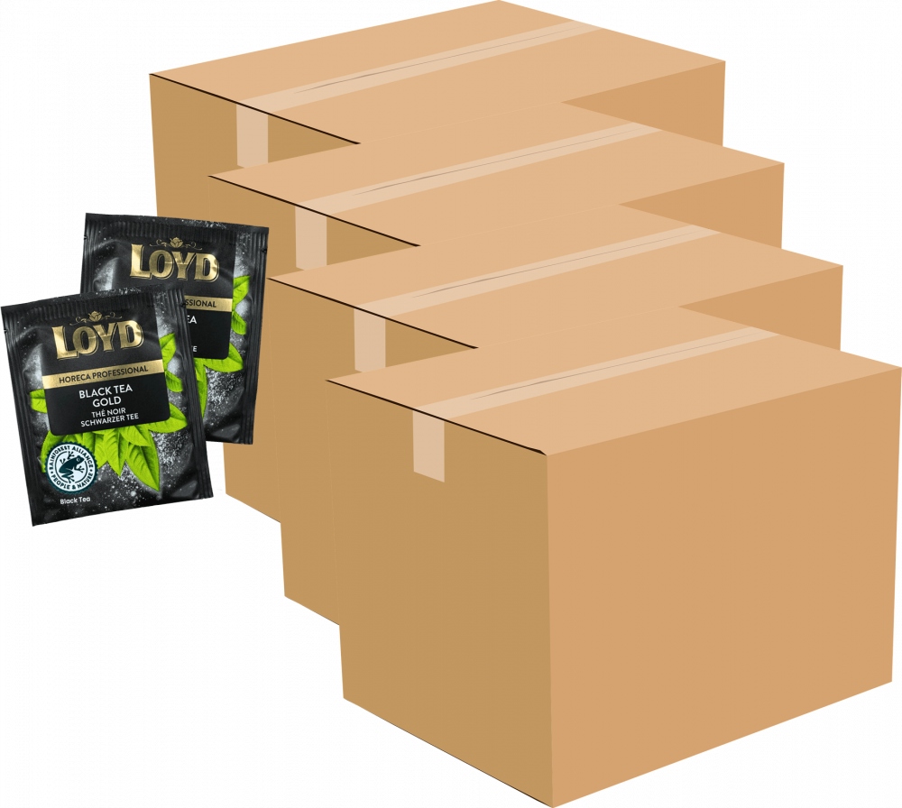 Herbata czarna w kopertach Loyd Gold Tea 500szt x4